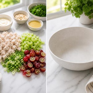 Classic Chicken Salad Recipe | Creamy, Crunchy, Grapes, Almonds ...