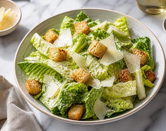 Klassisches Kaisersalat-Rezept | Hausgemachtes Dressing, Croutons (Druckbare PDF)