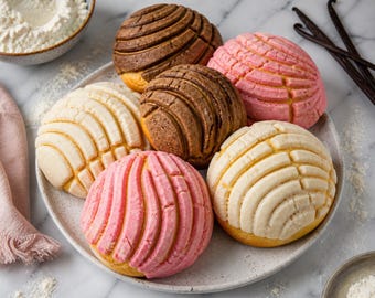 Recept Pan Dulce | Mexicaans Conchasbrood, zoet brood in bakkerijstijl (afdrukbare pdf)