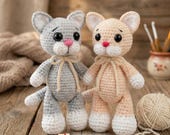 Kitten crochet pattern, cute plush kitten, Amigurumi kitten, Crochet Pattern In English, Amigurumi Cat Plush Toy, Crochet Baby Gift