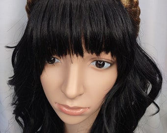 Gold Sparkle Braided Hair Headband | Handmade Synthetic Braid
