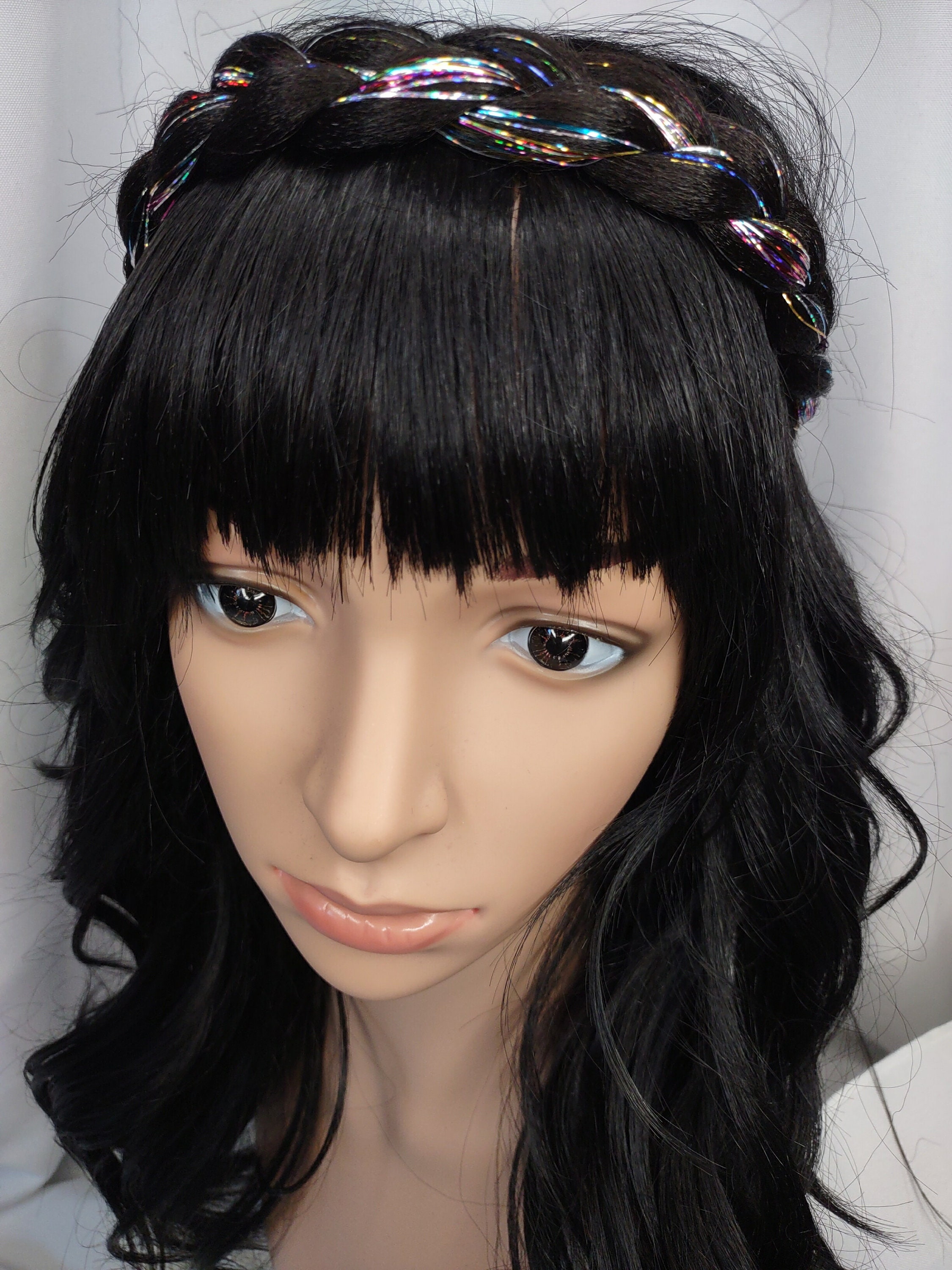 Stunning !! Sparkling Multicolor Braided Headband. Amazon.com : FROG SAC 4 Headbands for Girls - Kids Glitter  main image 3