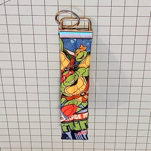 Teenage Mutant Ninja Turtles Key Fob Wristlet | TMNT Keychains | TMNT Key Fobs | Key Rings | Fabric Key Fobs | Keychain Wristlet