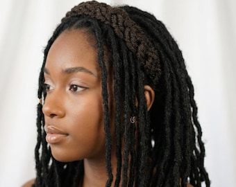 Handmade Faux Locs Braided Headband | Adjustable Extension, Color 4
