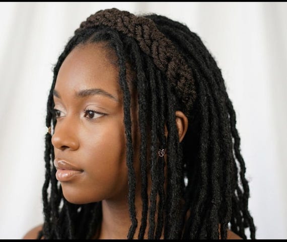 Handmade Faux Locs Braided Headband | Adjustable Extension  display picture 1