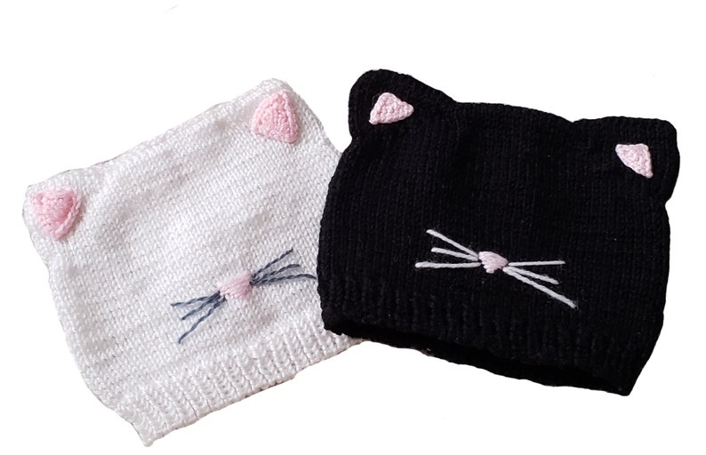 Black Cat Baby Hat Beanie Kitten Baby Hat Black Cat Etsy