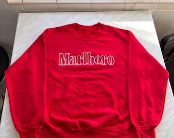 Vintage Marlboro Sweatshirt Crewneck Size M Red Racing Big Logo Used Y2K Auto Rare