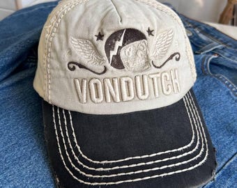 Von Dutch Skull Lightning Vintage Cap Hat Snapback Y2K True Religion Style 2000s Rare