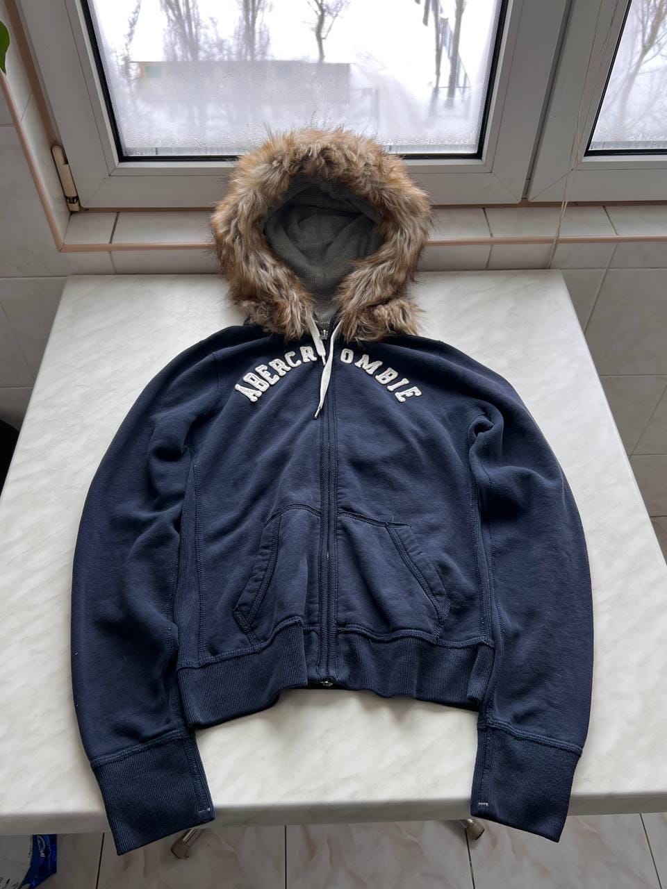 【極美品&希少】00s アバクロ fur zip hoodie y2k Abercrombie & Fitch × Hysteric Glamour × If Six Was Nine Y2K