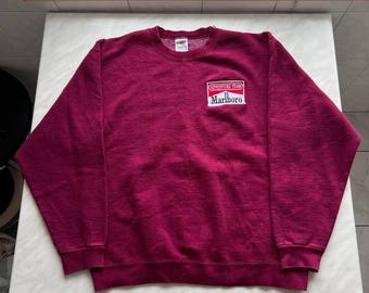 Vintage Marlboro Sweatshirt Adventure Team 98/99 Big Logo Size M Racing 1990's Rare