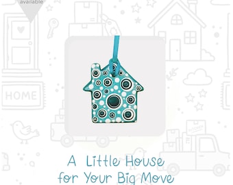 Moving Home personalised ceramic housewarming card