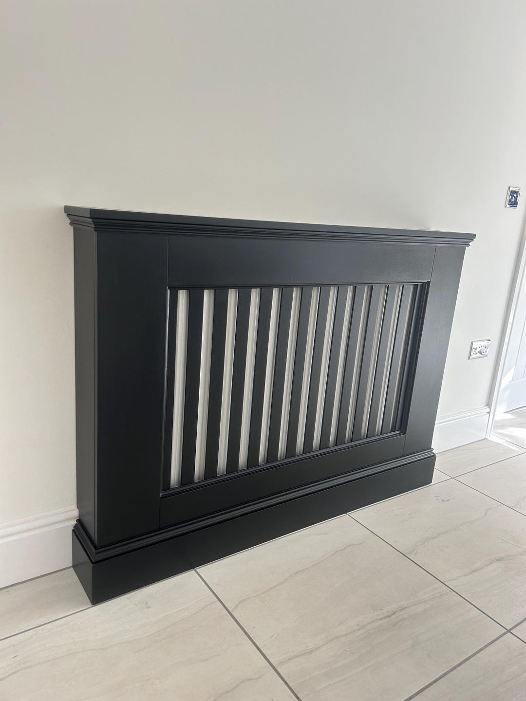 Radiator Cover: Modern Satin Black Finish, Custom Size - Etsy