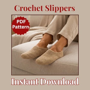 Easy Crochet Slippers Pattern PDF | Women's House Shoes Crochet Tutorial | Cozy Indoor Slippers | DIY Crochet Footwear