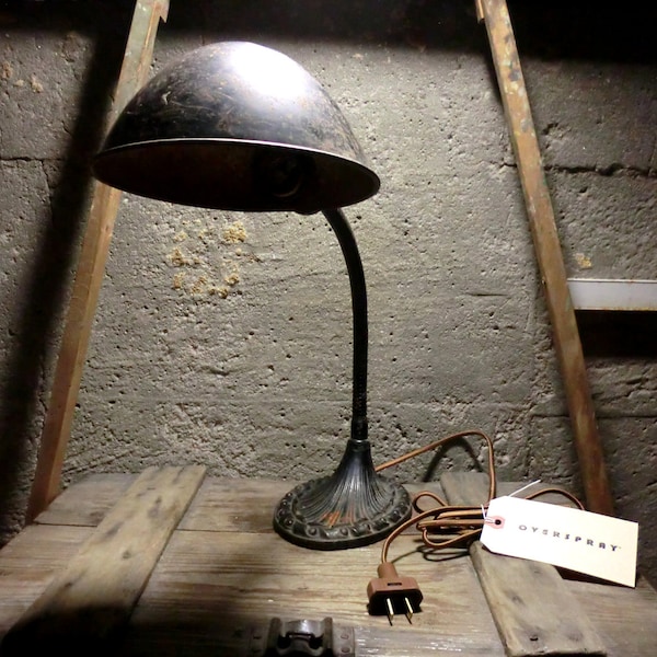 Industrial Vintage Black Rust Table Lamp