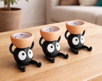 3D Gedruckter Teelichthalter - Mini Kawaii Charakter Wohnkultur