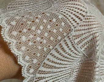 8.1" Sage Green Stretch Lace Trim Wide Fan Scalloped Shell Elastic Galloon Lace for Lingerie Underwear Garment Sewing Crafts by the Yard