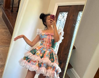 Not for Sale Gallery Display NFS Sweet Lolita Dress Handmade,  Vintage Inspired Coquette Dress, Fairy Kei Kawaii