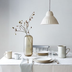 Sofia Porcelain Pendant Light, Ceramic Pendant Light, Modern Ceramic Lighting, Translucent Porcelain Light, White Pendant Light