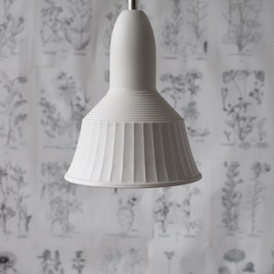 Veda Porcelain Pendant Light, Ceramic Pendant Light, Modern Lighting Design, Translucent Porcelain Lighting, White Pendant Light image 2