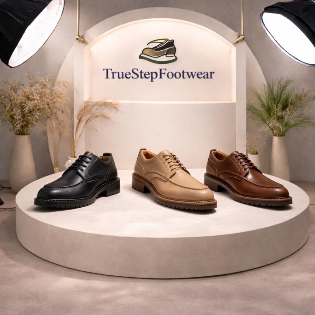 Handmade Leather Derby Shoes for Men - Brown Black Formal Casual Wear ...