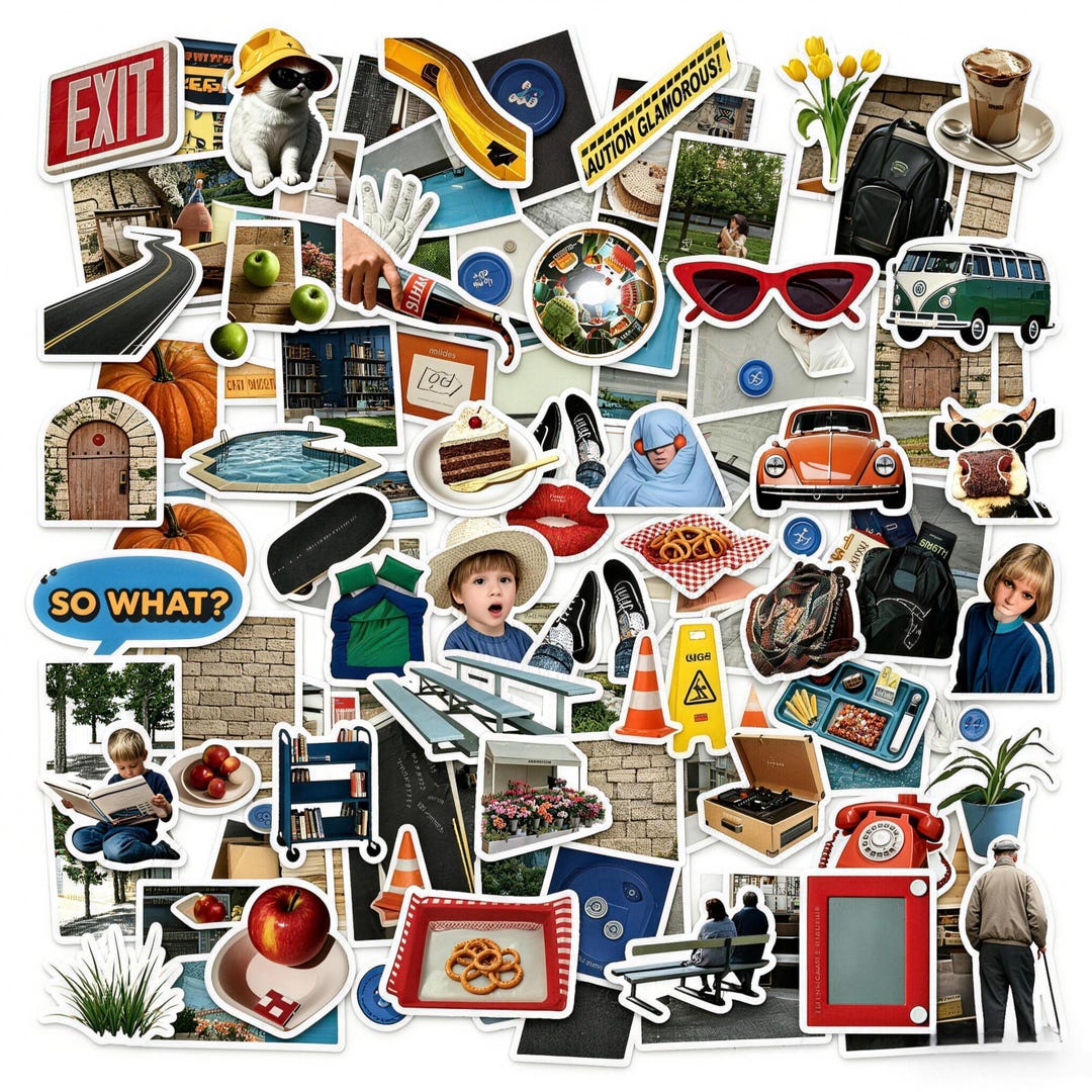 Aesthetic Photo Sticker Pack 63PCS, Lifestyle Collage Stickers, Clean ...