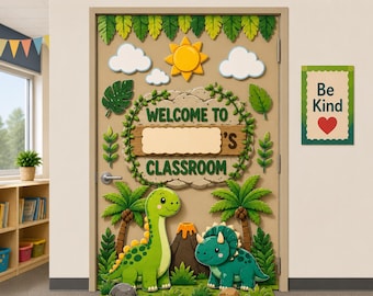 Dino Classroom theme decor bundle | stegosaurus classroom decor | Jurassic world classroom theme bundle | Fall Bulletin Board Kit