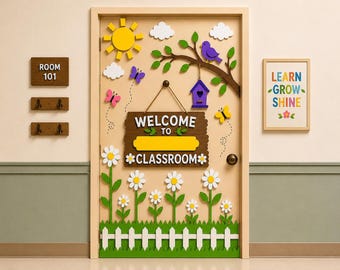 Classroom Door Sign | Classroom theme Door decor  bundle| Teacher Door Sign | fall Bulletin board kit  | High School Classroom door decor