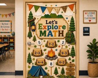 Math Classroom Door Decor | Classroom Door Decal | Bulletin Board Kit |Teacher Door Sign| High School Math | Back to School Decor