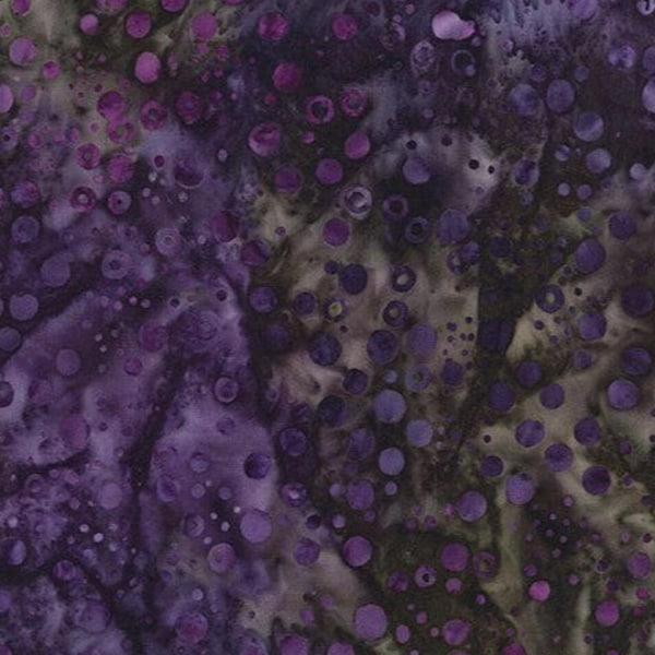 BATIK Northcott Banyan Batiks POP DOTS Plum