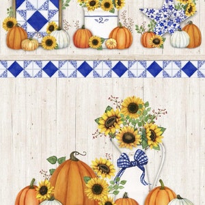 Northcott AUTUMN GATHERING Harvest PANEL Cream Multi