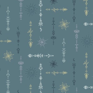 Cotton + Steel SERENDIPITY&#39;S SYMPHONY by Niyavii Design Celestial Discovery Twilight
