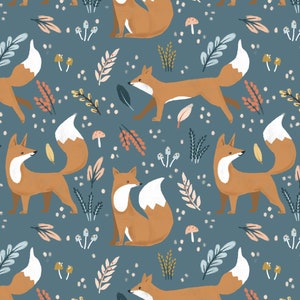 Fox Lair - Woodland Creatures - Dominika Godette - Cloud 9 Fabrics - Poplin Fox Lair - Woodland Creatures - Dominika Godette - Cloud 9 Fabrics - Poplin