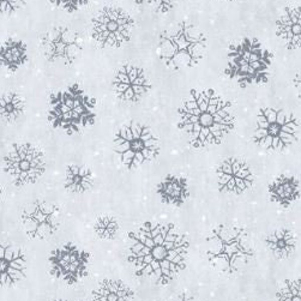 Wilmington Prints - Woodland Frost - Snowflakes - Light Blue