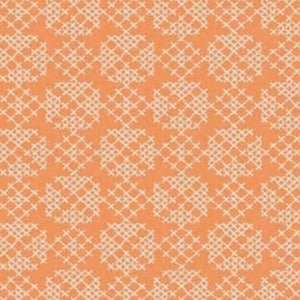 Lewis & Irene FOLK FLORAL Cross Stitch Autumn Orange