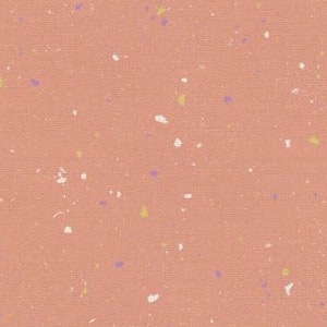 Rainbow Dust Terrazzo Cotton Fabric - Coral