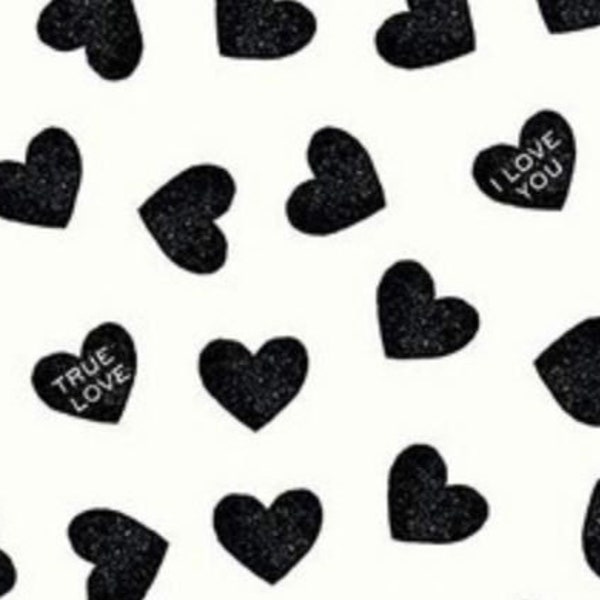 Riley Blake - Be Mine Valentine by J. Wecker Frisch - Candy Hearts - Black