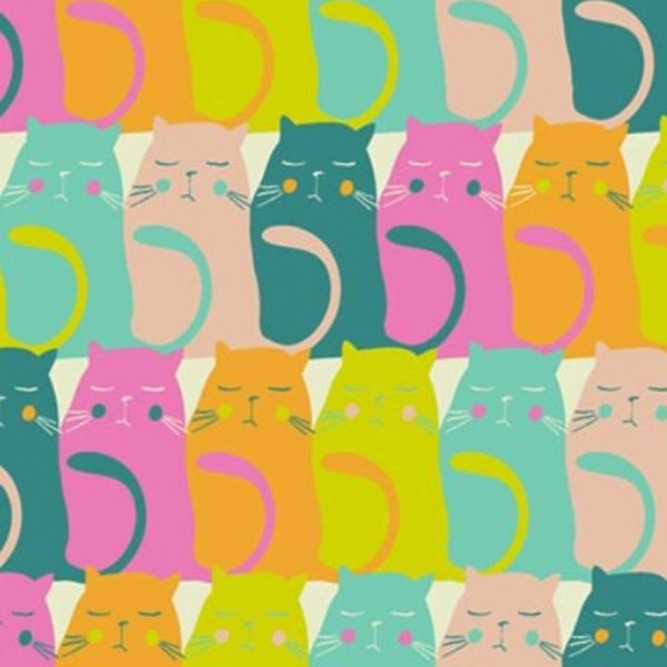 Art Gallery Fabrics OH, MEOW by Jessica Swift Catitude Snooze