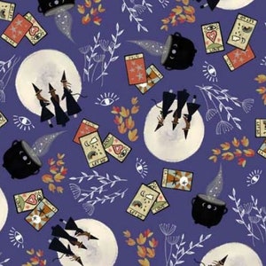 P&B Textiles PRACTICAL MAGIC Witchy Periwinkle
