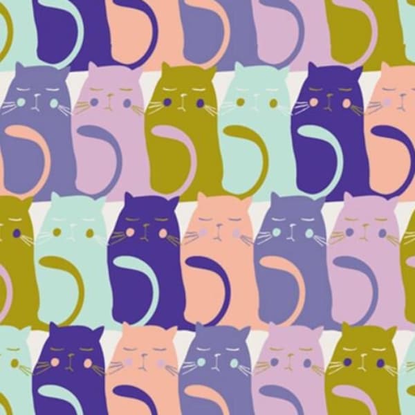 Art Gallery Fabrics OH, MEOW by Jessica Swift Catitude Slumber