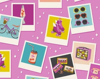 Cotton + Steel EAST COAST Oh Snap Hot Pink