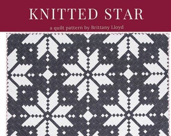 KNITTED STAR by Lo & Behold Stitchery Quilt Pattern (PAPER)