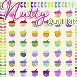 QUILT KIT Free Spirit Tula Pink Tiny Beasts Nutty Quilt Kit