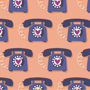 Cotton + Steel EAST COAST Speed Dial Dusty Rose