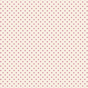 May include: A seamless pattern of small pink dots on a cream background.