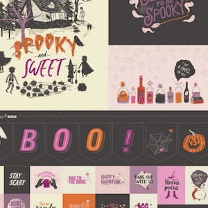 Panel de la temporada de Halloween de Art Gallery Fabrics SWEET 'N SPOOKIER