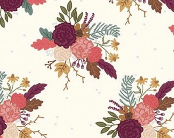 SALE Riley Blake SWEETBRIAR Floral Main Cream