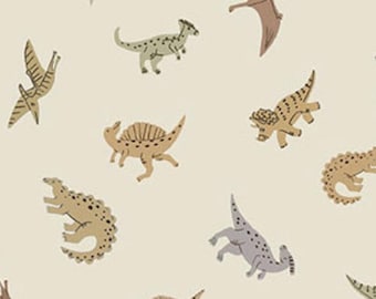 Makower/Andover PREHISTORIC Pals Cream