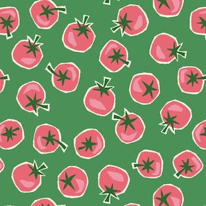 FAT QUARTER Cotton + Steel In The Vegetable Garden Cherry Tomato