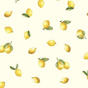 Timeless Treasures LIMONCELLO Tossed Mini Lemons Cream