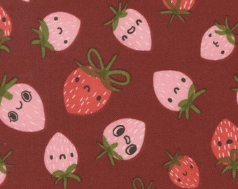 Moda FUNNY VALENTINE by Lizzy House Strawberries Rose